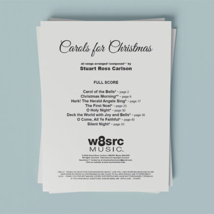 Carols for Christmas Sheet Music - Full Score
