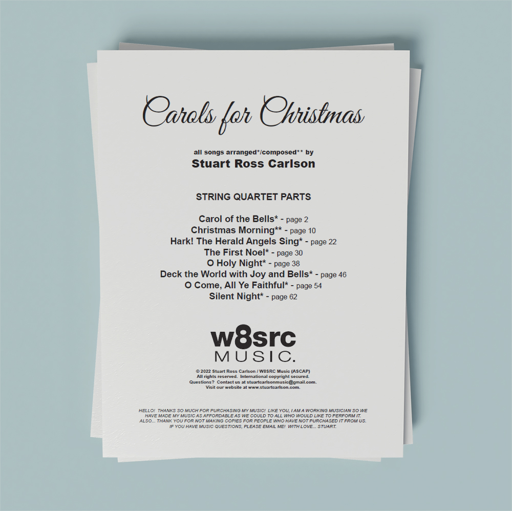 Carols for Christmas Sheet Music - Parts