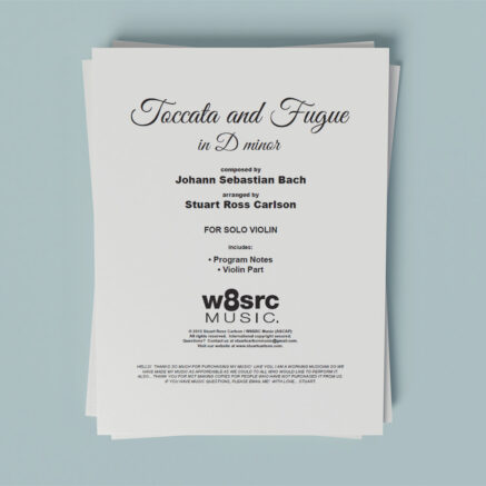 Toccata and Fugue for Solo Violin Product Image